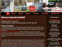 Tablet Screenshot of operation-paintball.com